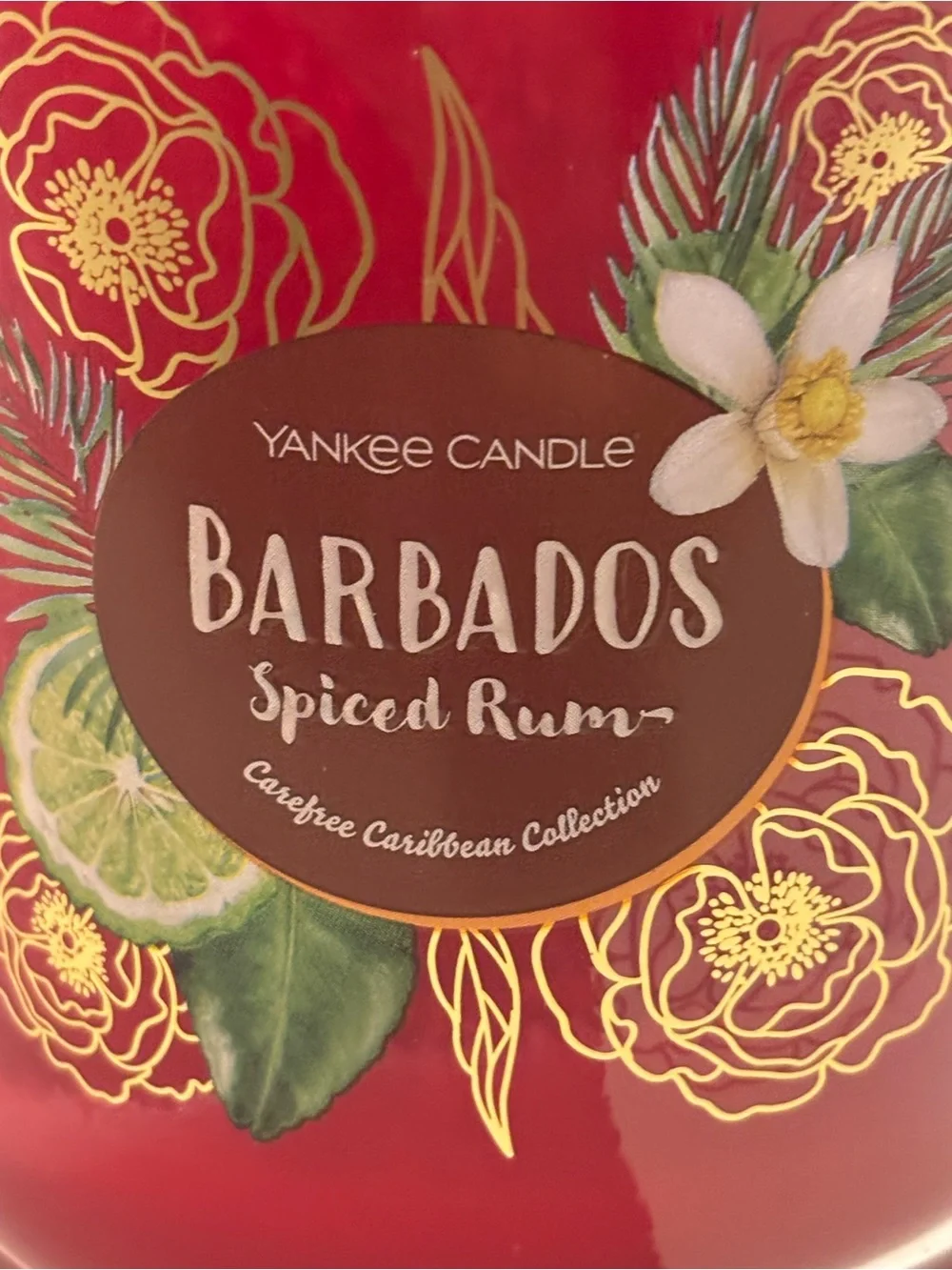 Yankee Candle Red Barbados Spiced Rum Decorative Jar Candle
